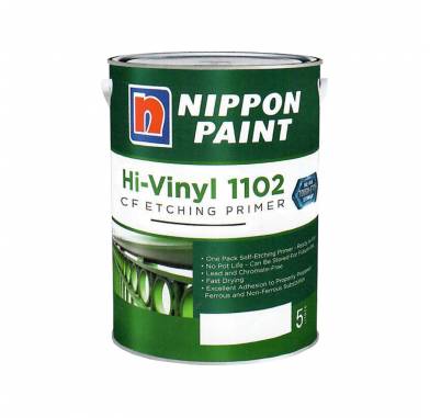 NIPPON Paint Hi-Vinyl 1102 CF Etching Primer (Dark Green | White) 5L